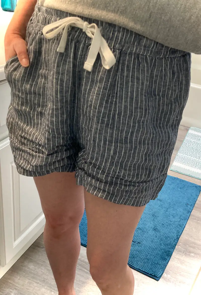 Customer image of 100% European Linen Shorts