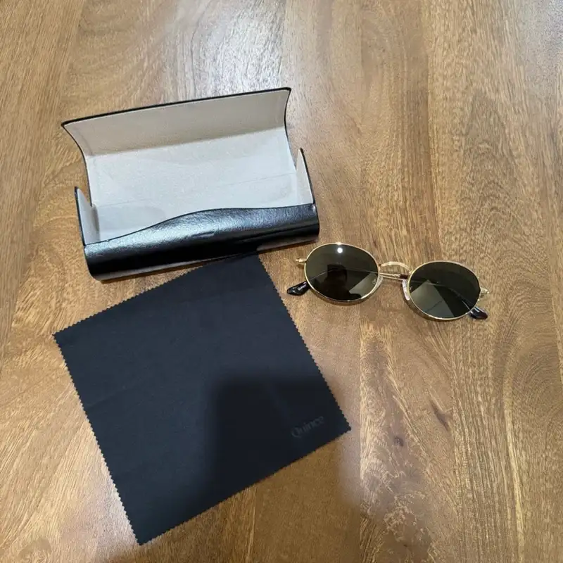 Venice Polarized Stainless Steel Sunglasses in Black with  display picture 1