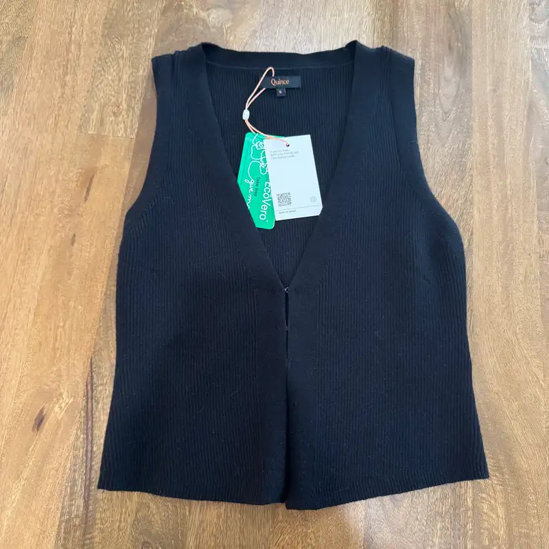 Eco-Knit Split Front Sweater Vest