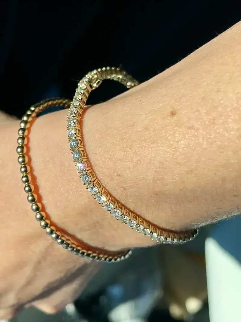 14K Gold Lab Grown Diamond Tennis Bracelet
