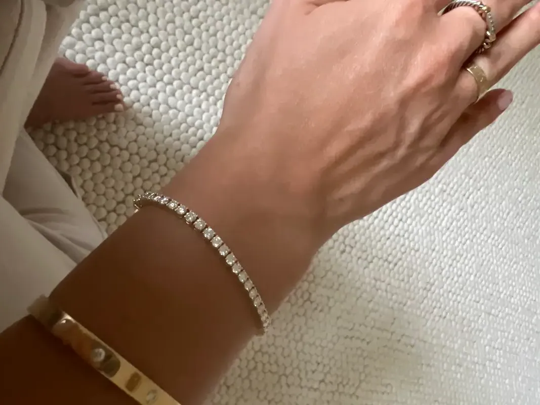 14K Gold Lab Grown Diamond Tennis Bracelet