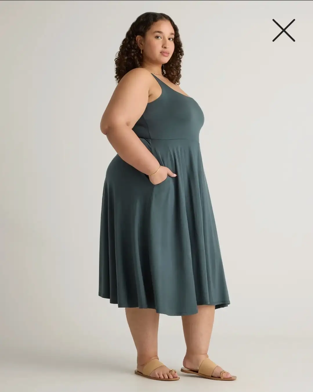 quince tencel jersey fit & flare dress Quince Women's Tencel Jersey Fit & Flare Dress in Black, Size 1X