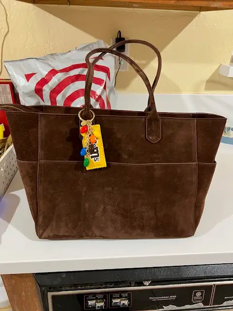 Italian Leather Triple Compartment Shopper Tote