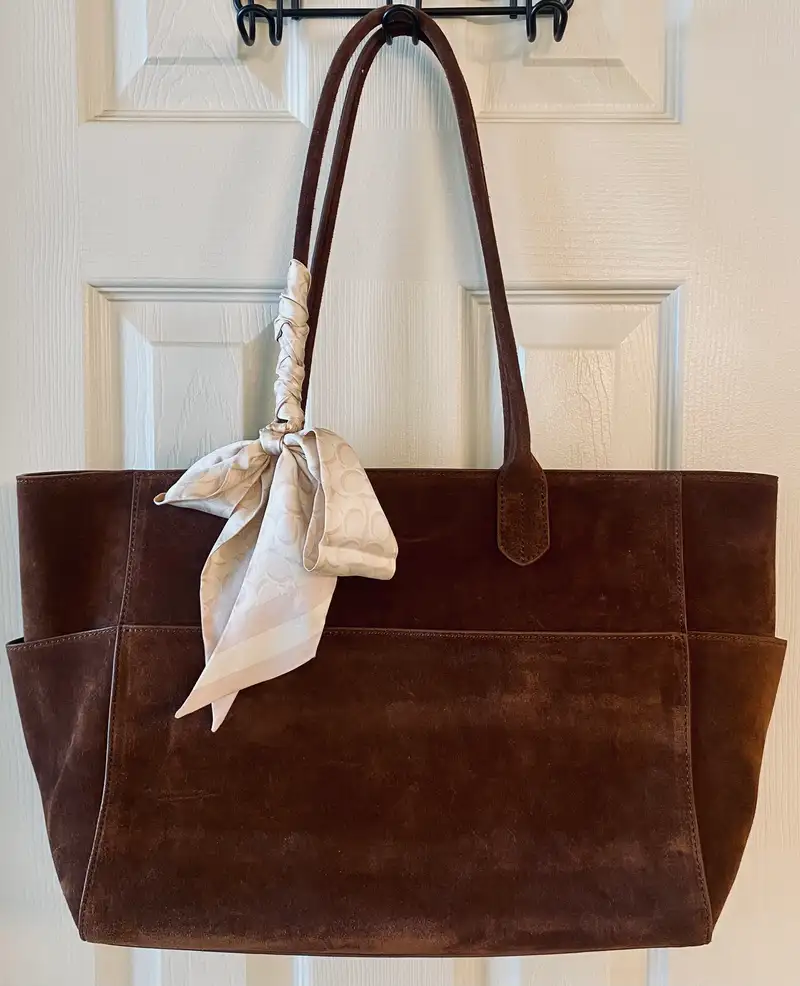 Italian Leather Triple Compartment Shopper Tote