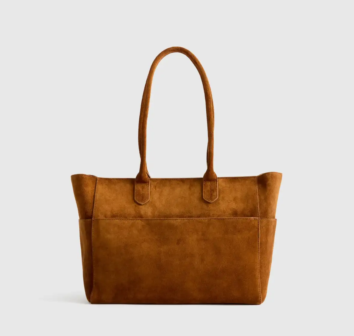 Italian Leather Triple Compartment Shopper Tote