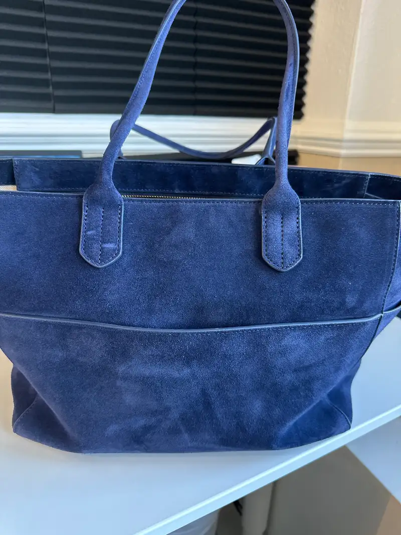 Italian Leather Triple Compartment Shopper Tote