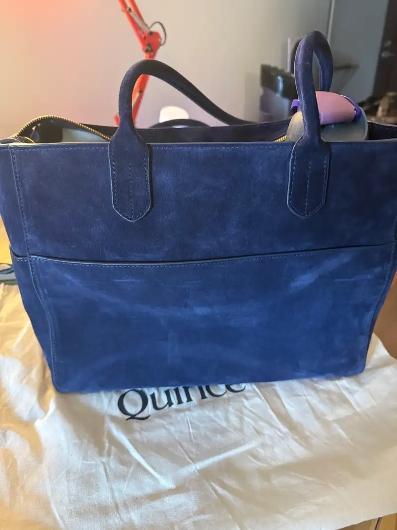 Italian Leather Triple Compartment Shopper Tote