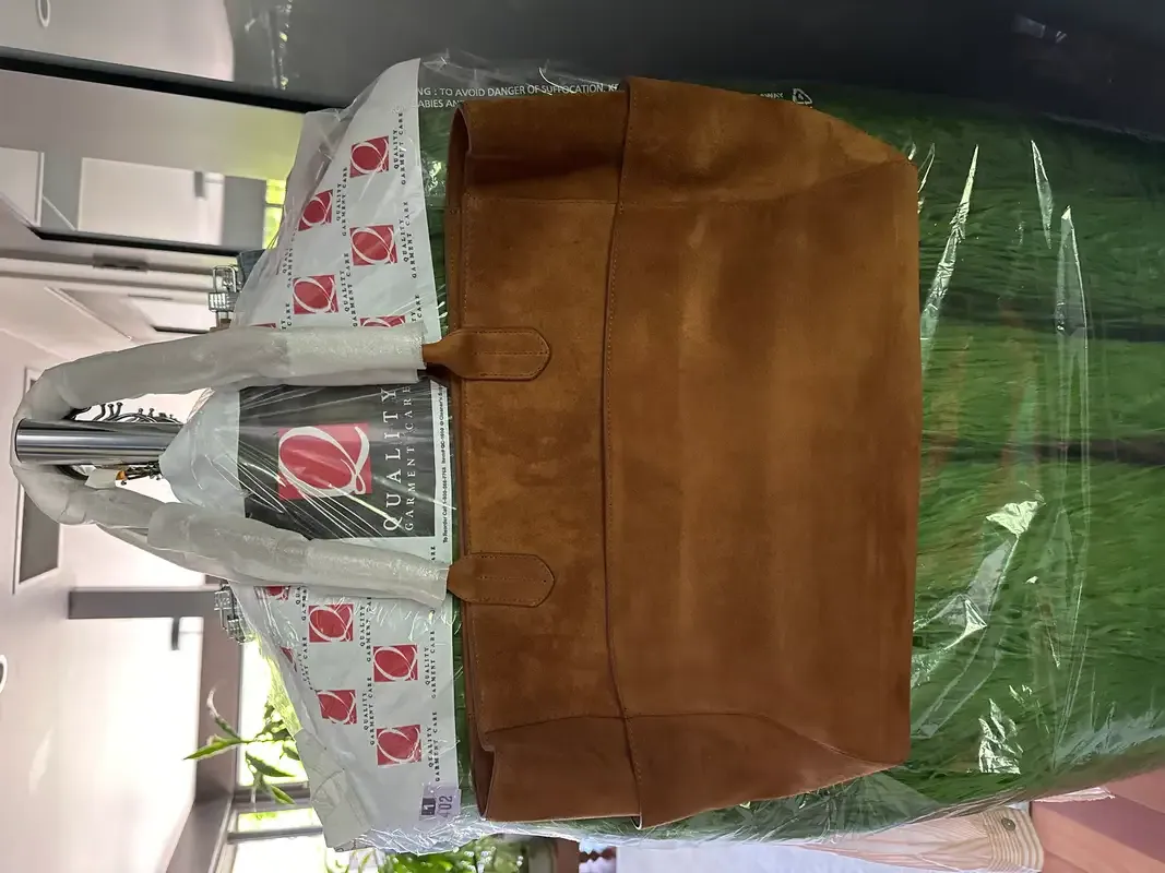 Italian Leather Triple Compartment Shopper Tote