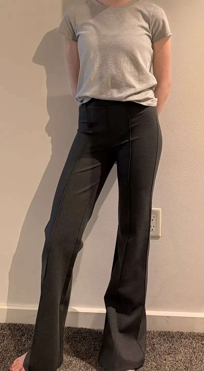 Pantalon Habillé Femme Theory En Laine - Taille 8, Noir, Jambes évasées, Occasion Très Bon état