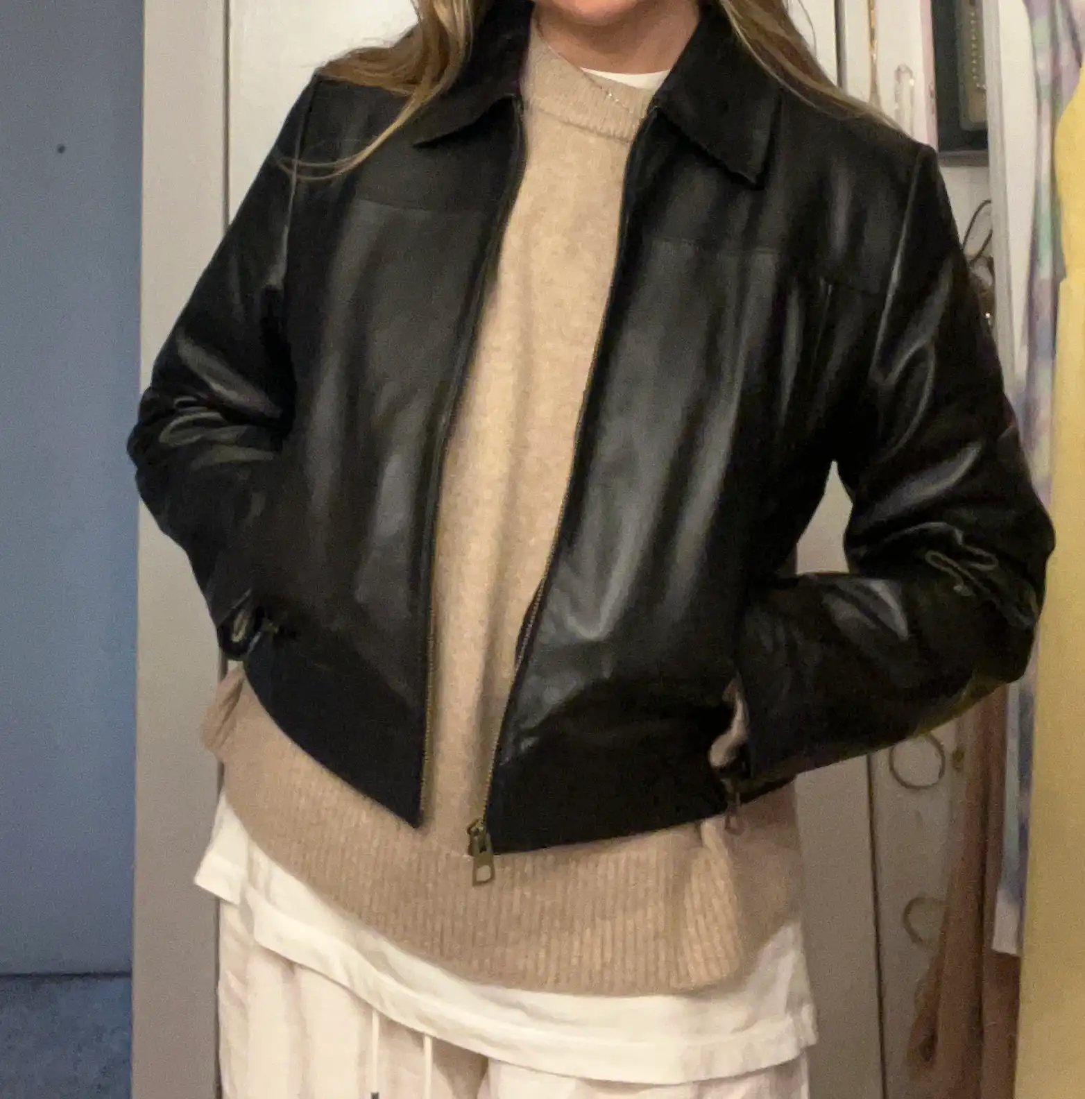 ジャケット・アウター S leather jacket cropped  THEREDTHREAD THEREDTHREAD / ザレッドスレッド】S leather jacket cropped