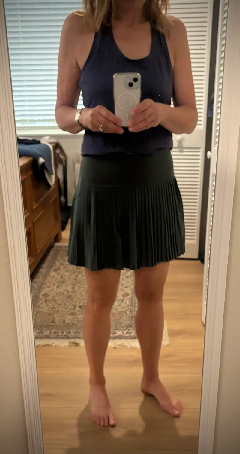 Court Sport Pleated Skirt in Black