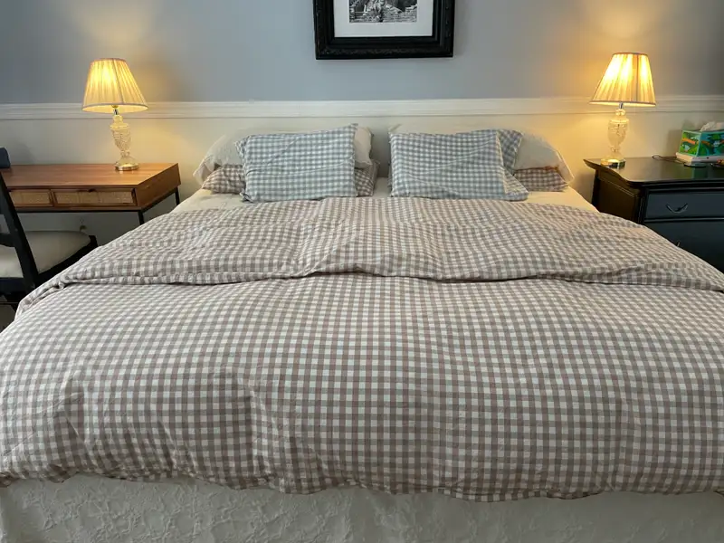 Customer image of European Linen Stripe Sheet Set