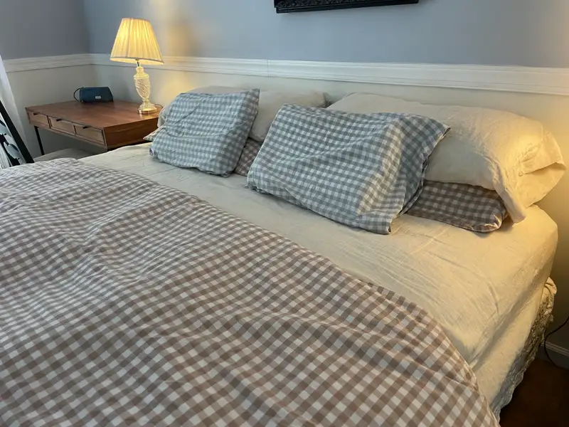 Customer image of European Linen Stripe Sheet Set