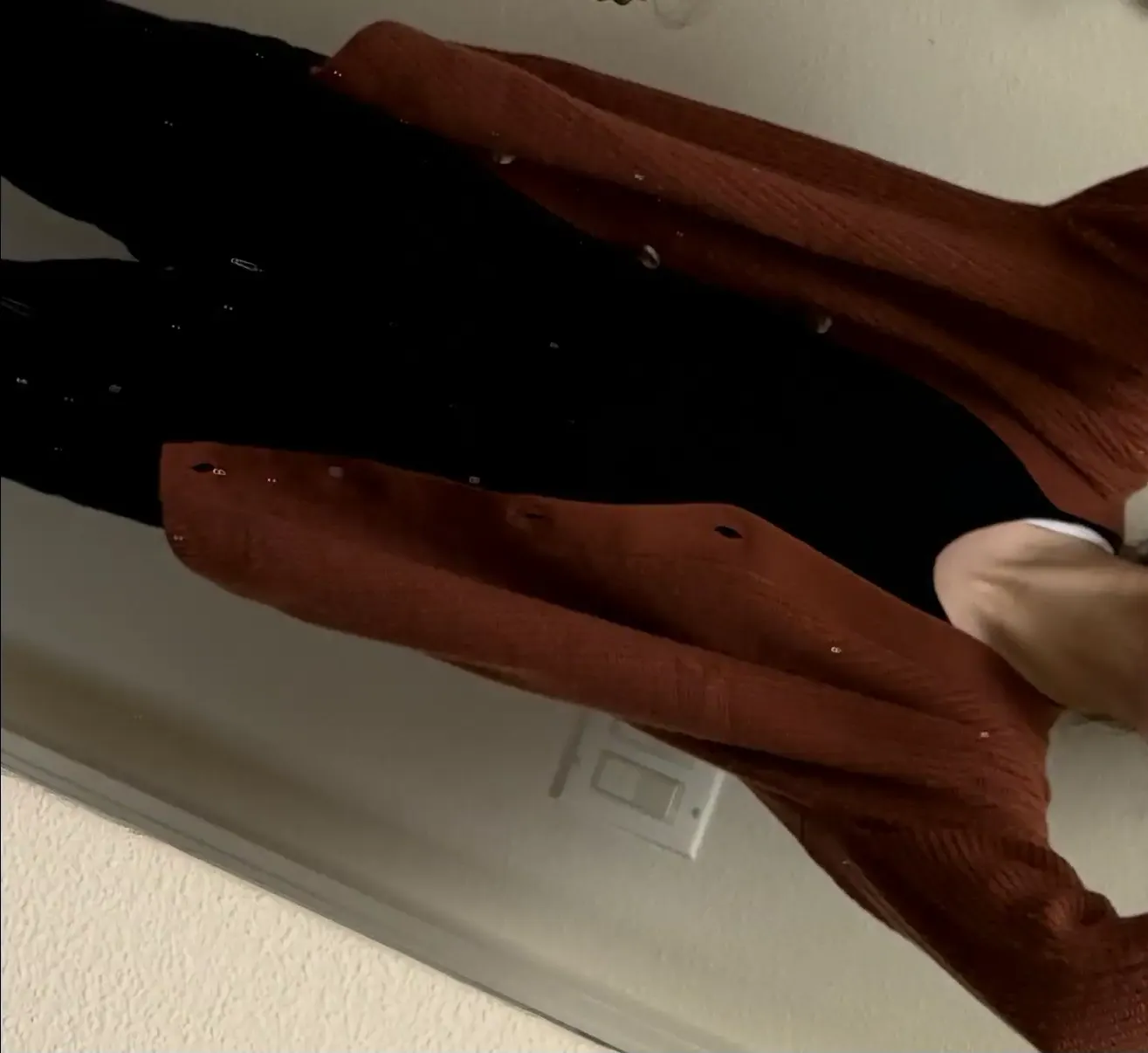 Customer image of Mongolian Spring Cashmere Oversized Boyfriend Cardigan Sweater