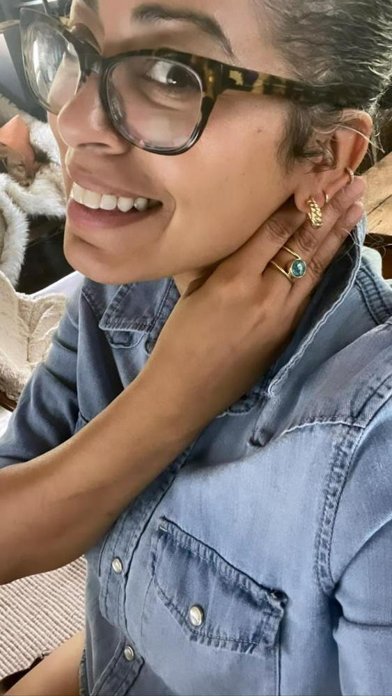 Love my new Croissant Earrings- OUI! 