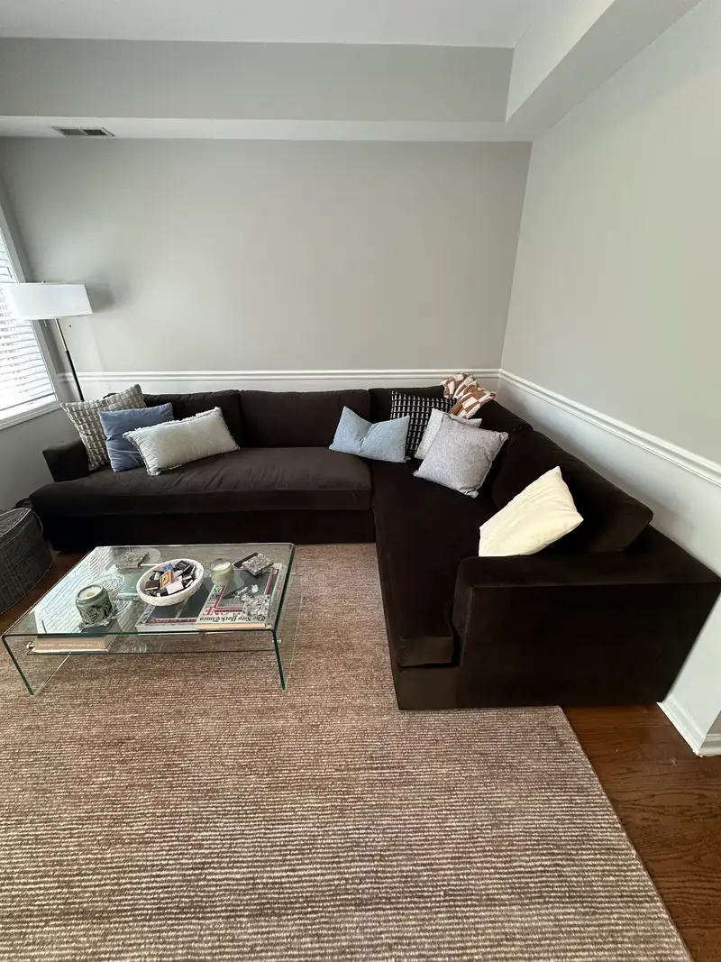 Bruno Leather Chaise Sectional
