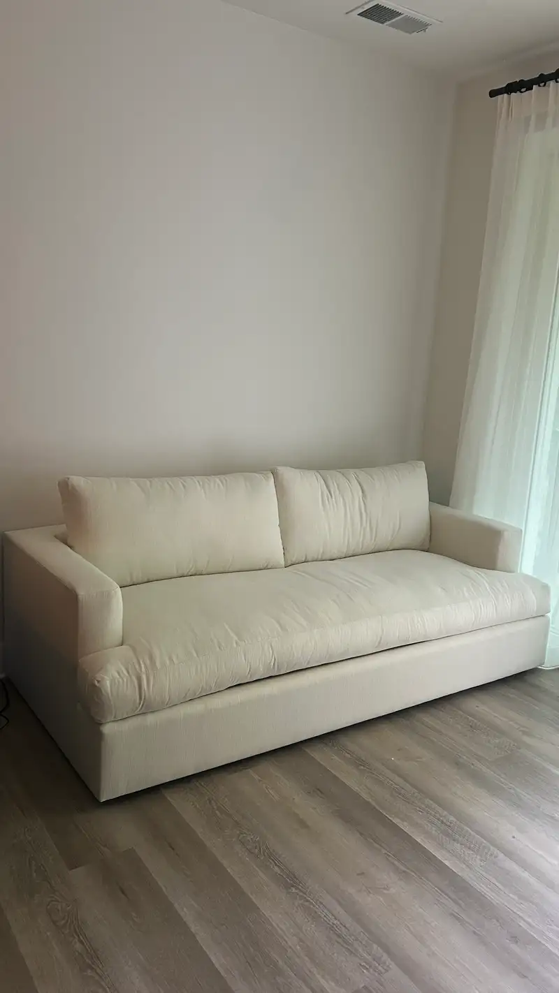 Customer image of Sierra Performance Velvet Curved Arm Sofa