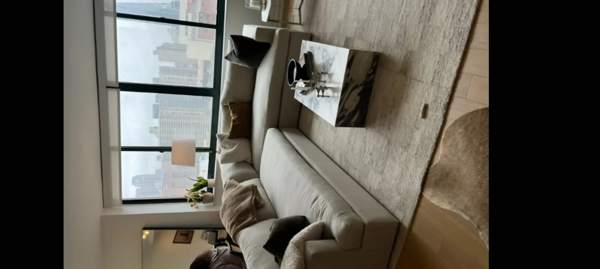 Bruno Leather Chaise Sectional