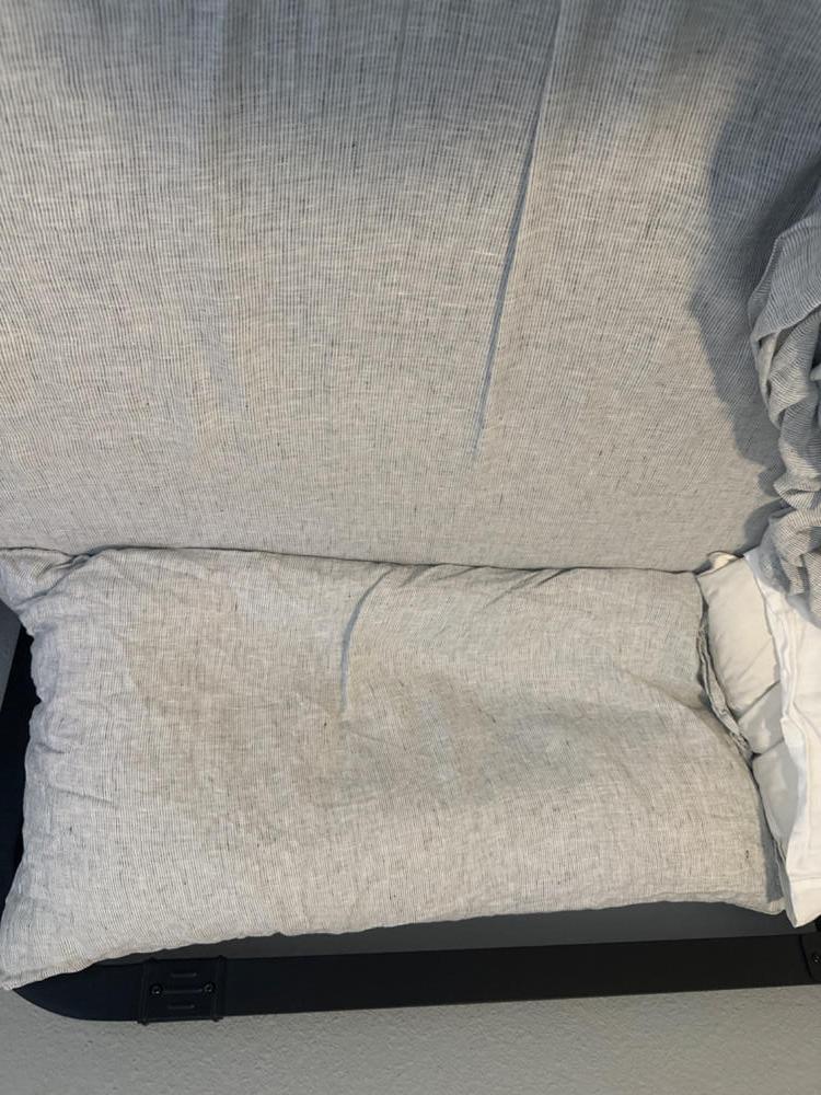 Customer image of European Linen Stripe Sheet Set