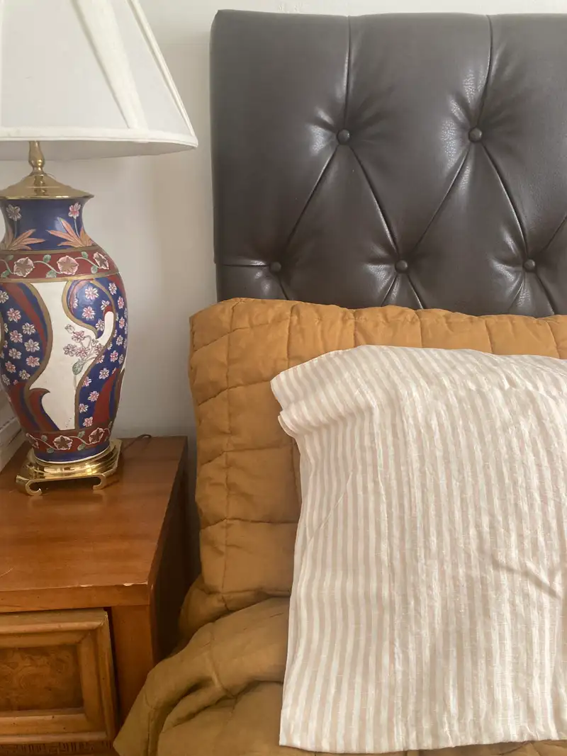 Customer image of European Linen Stripe Sheet Set