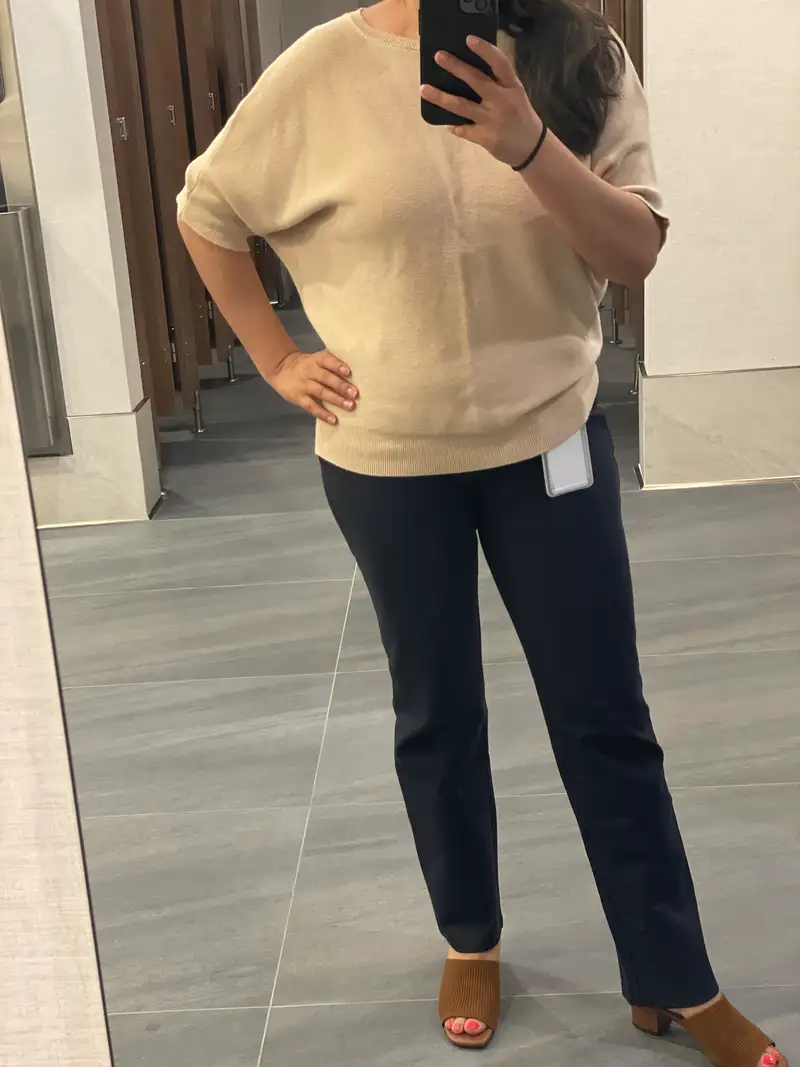 Customer image of Ultra-Stretch Ponte Straight Leg Pants