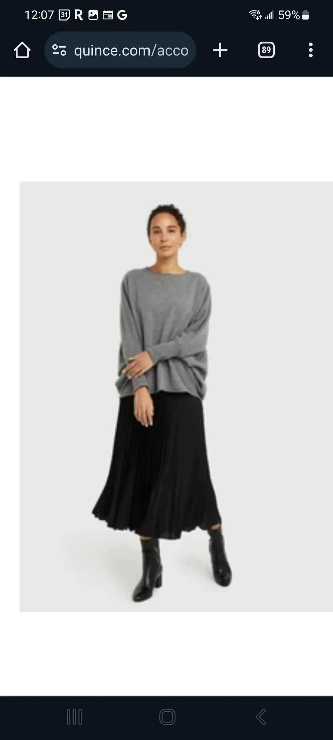 Mongolian Cashmere Crewneck Sweater